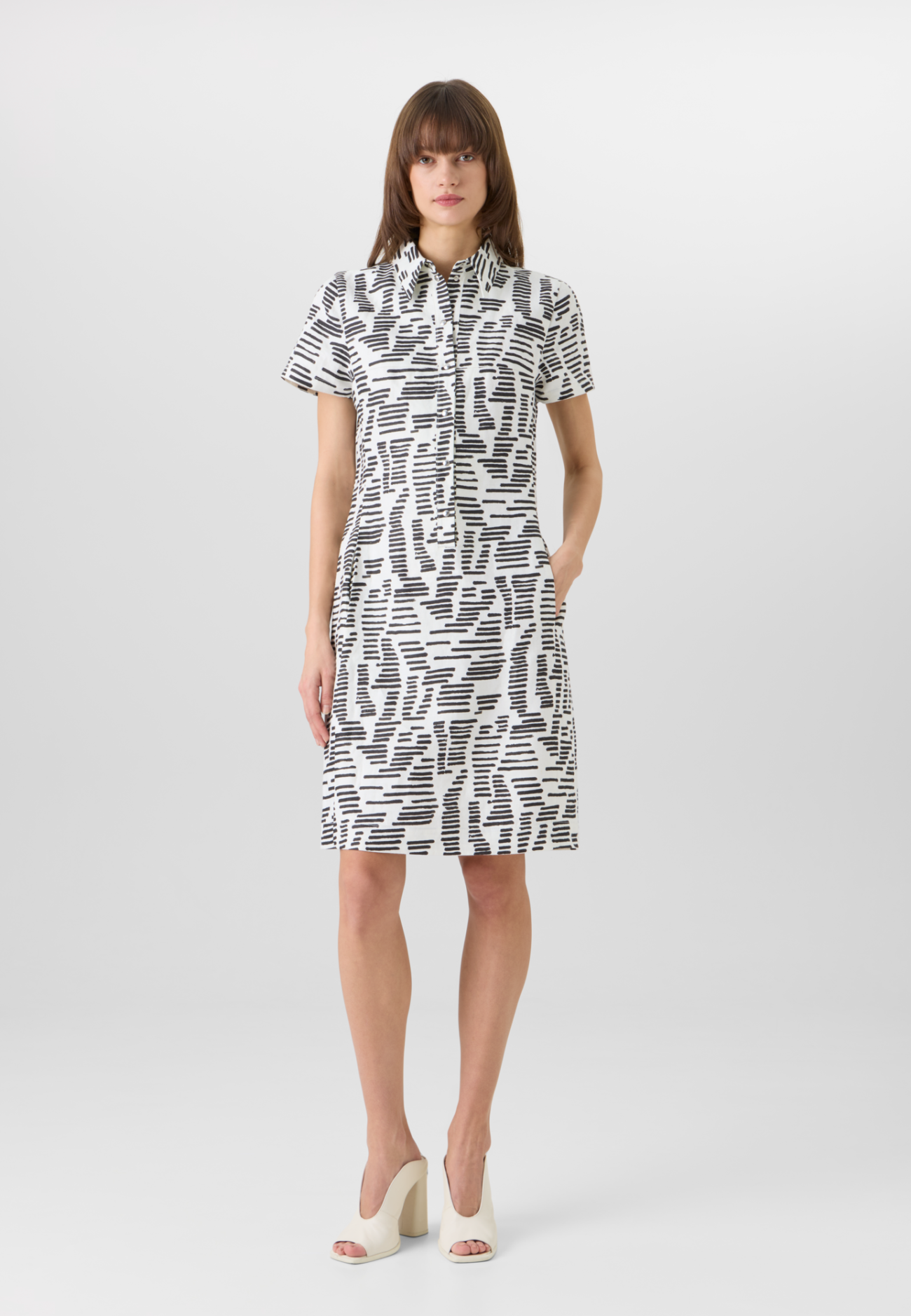 Short-Sleeve Dance Movements Polo Dress