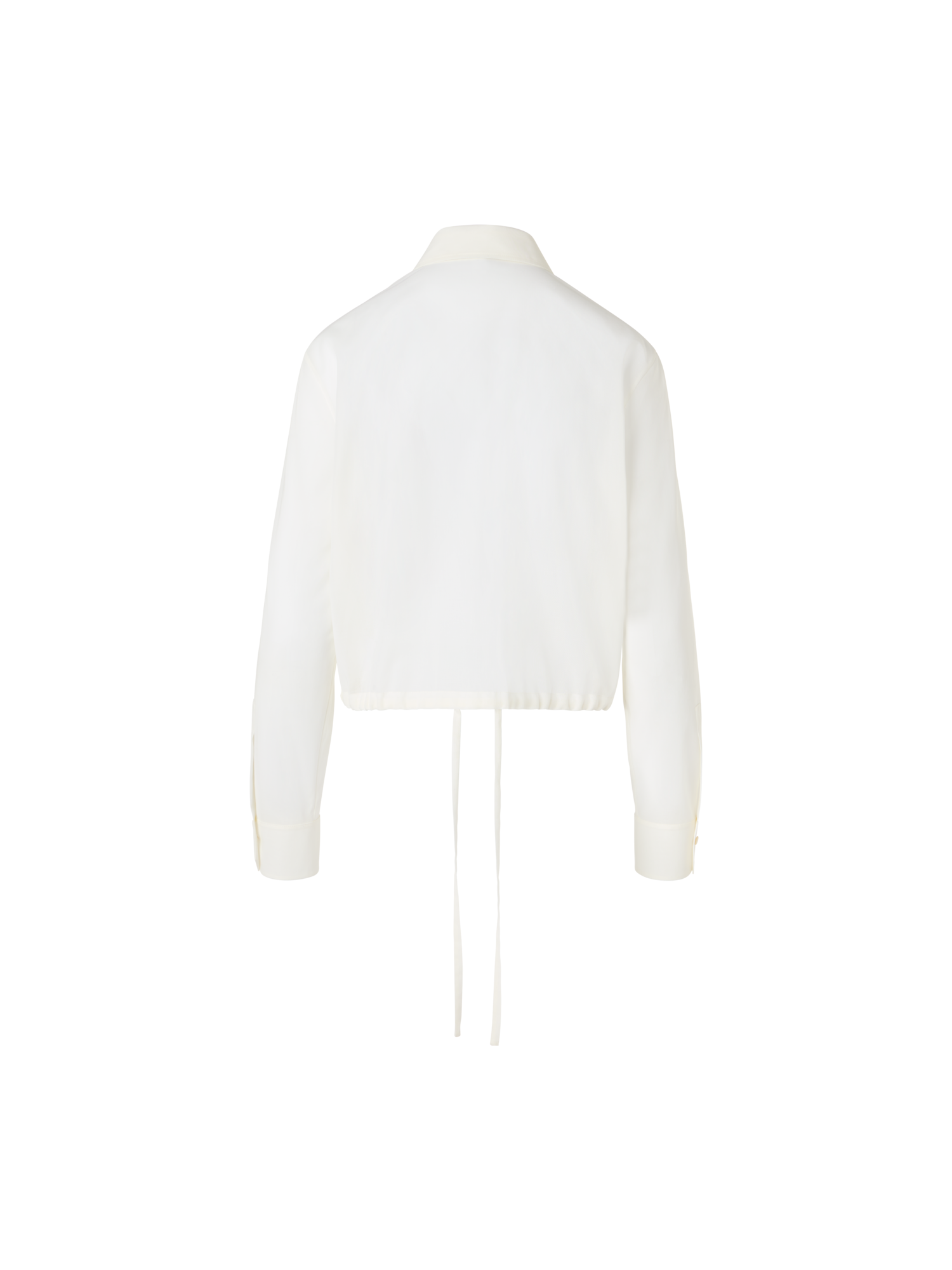 Long-Sleeve Cotton Voile Blouson Shirt - Image 4