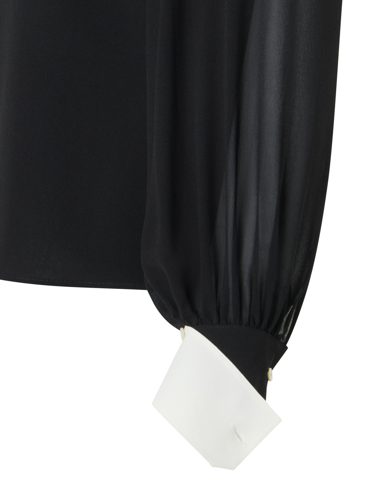 Silk Blouse with Detachable Cuffs - Image 5