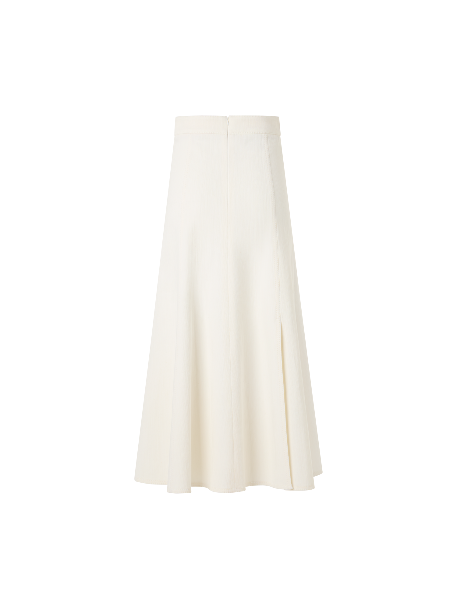 Flared Cotton-Stretch Denim Midi Skirt - Image 5