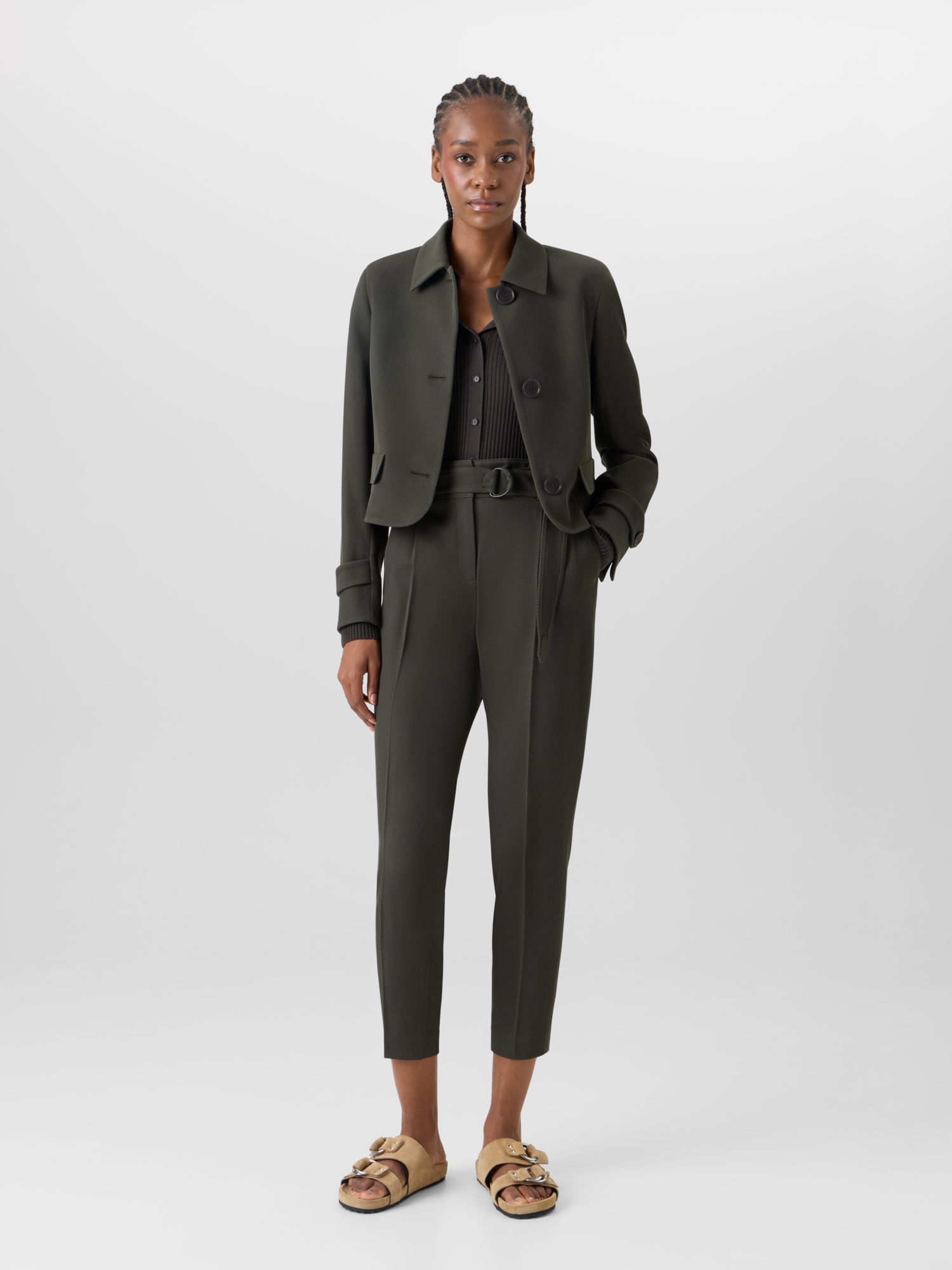 Fred Tapered-Leg Pants in Wool Tricotine - Image 2