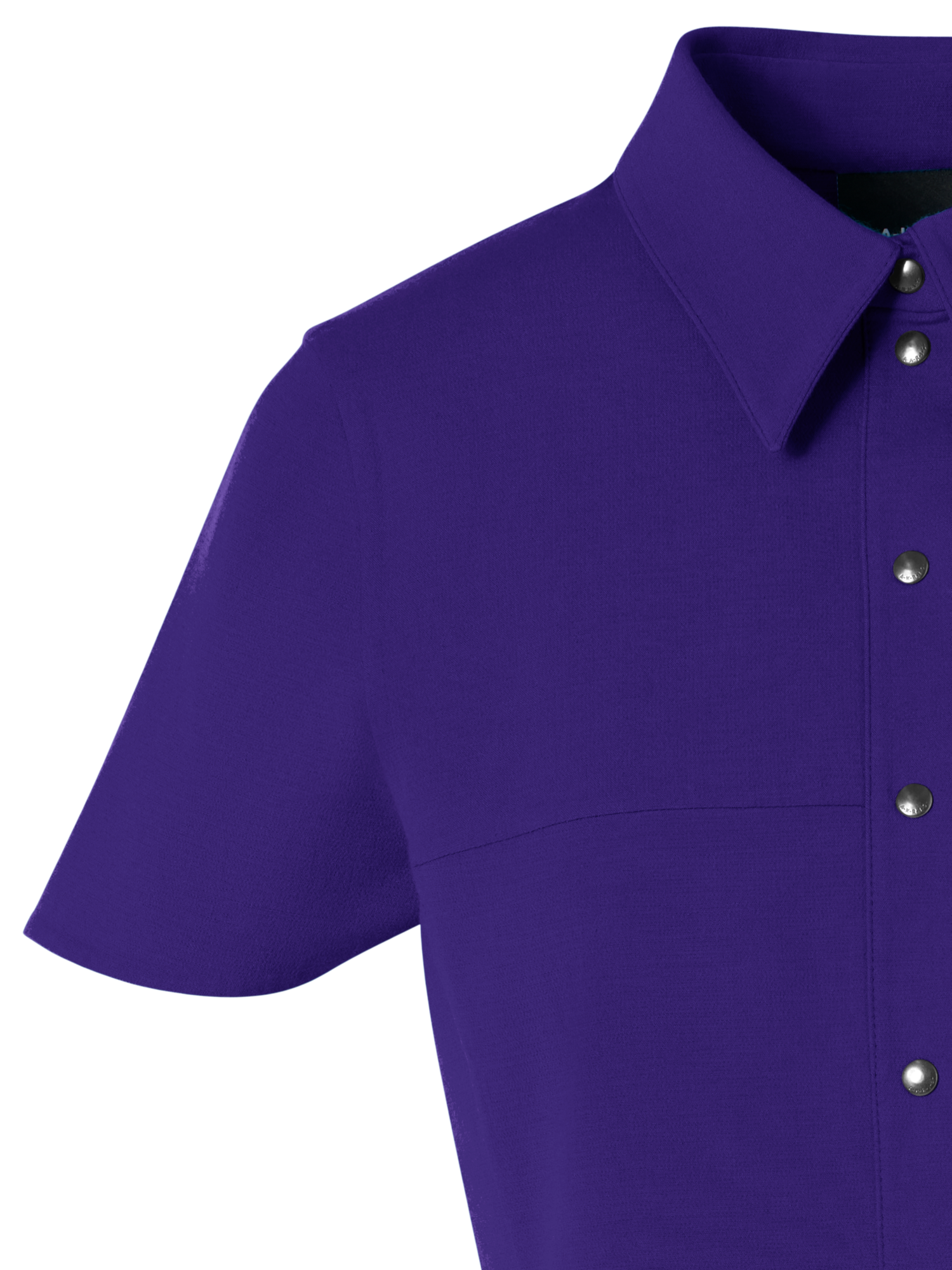 Short-Sleeve Cotton-Silk Stretch Double-Face Polo Dress - Image 2