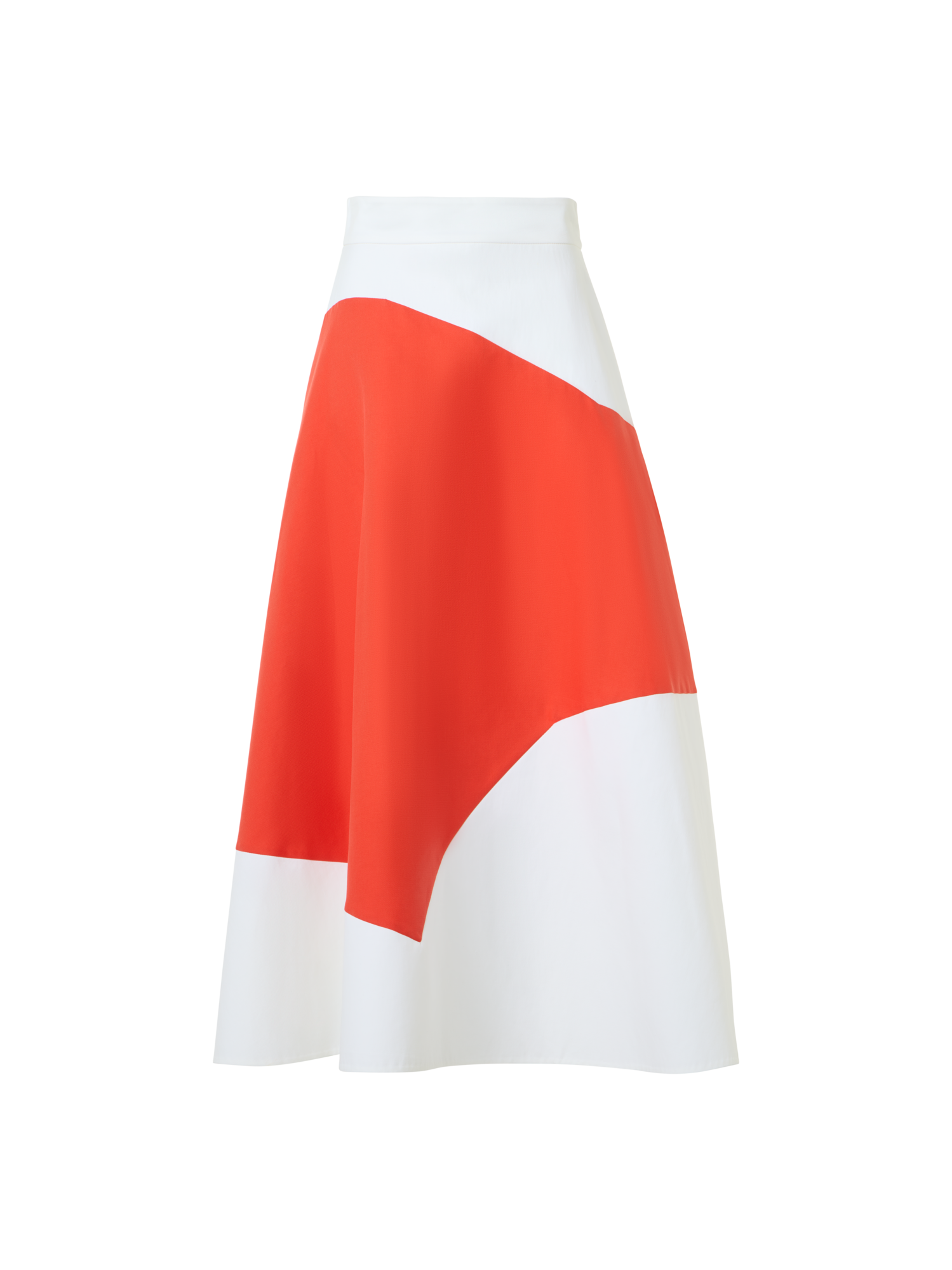 Flared Midi Skirt with Polygon Patchwork