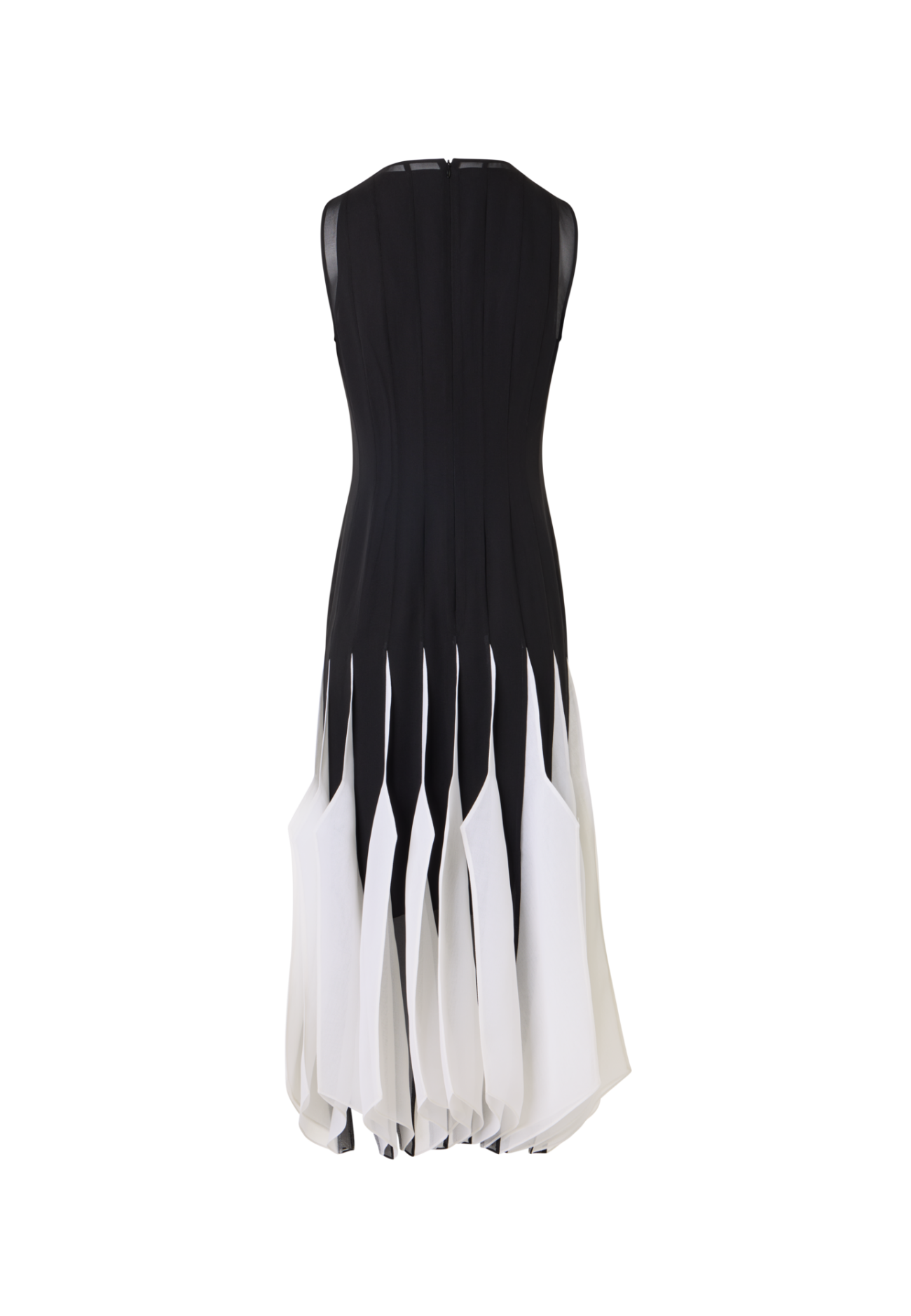 Silk Midi Dress with High Plains Insets