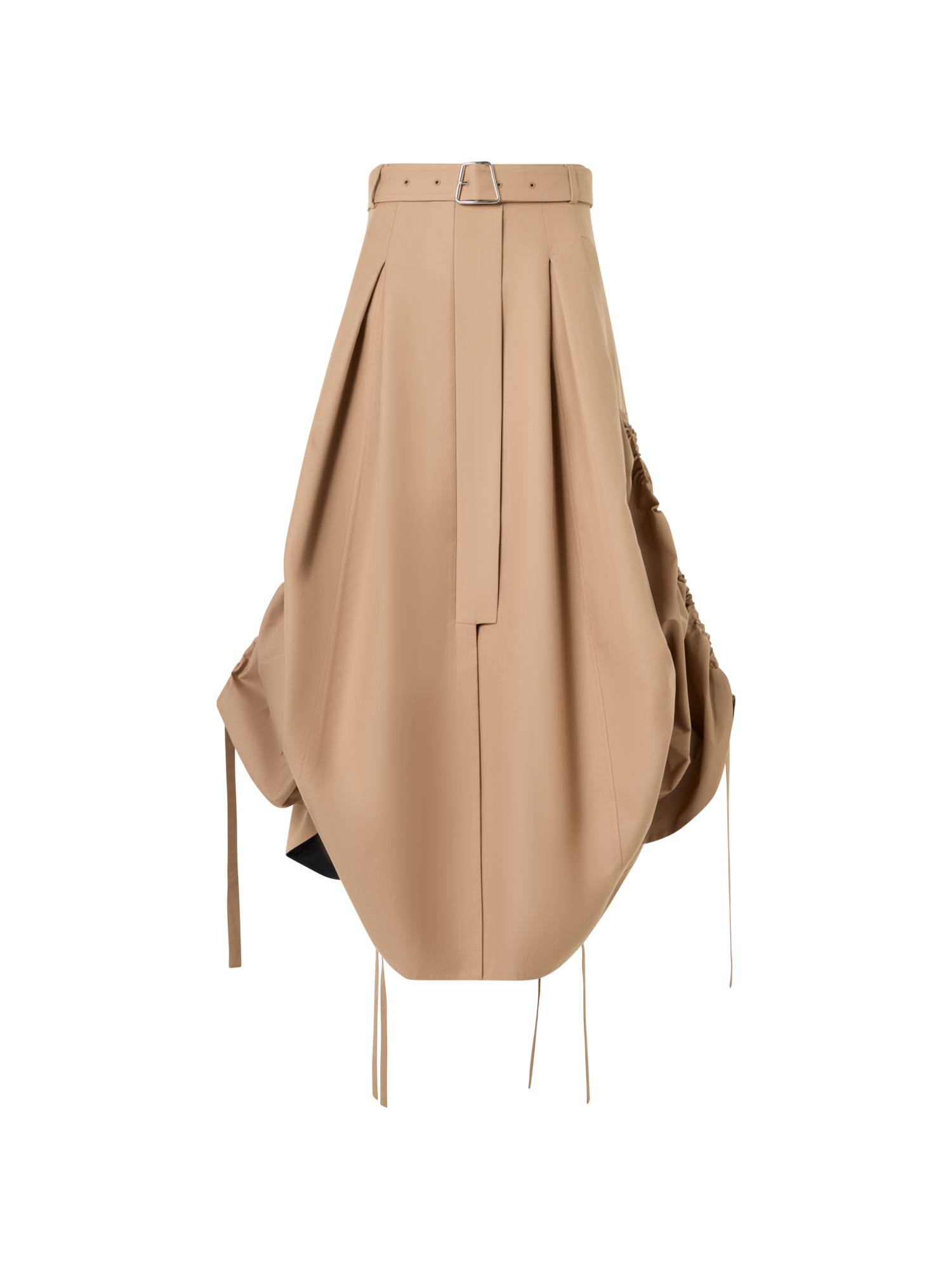 Flared Cotton Double-Face Midi Skirt