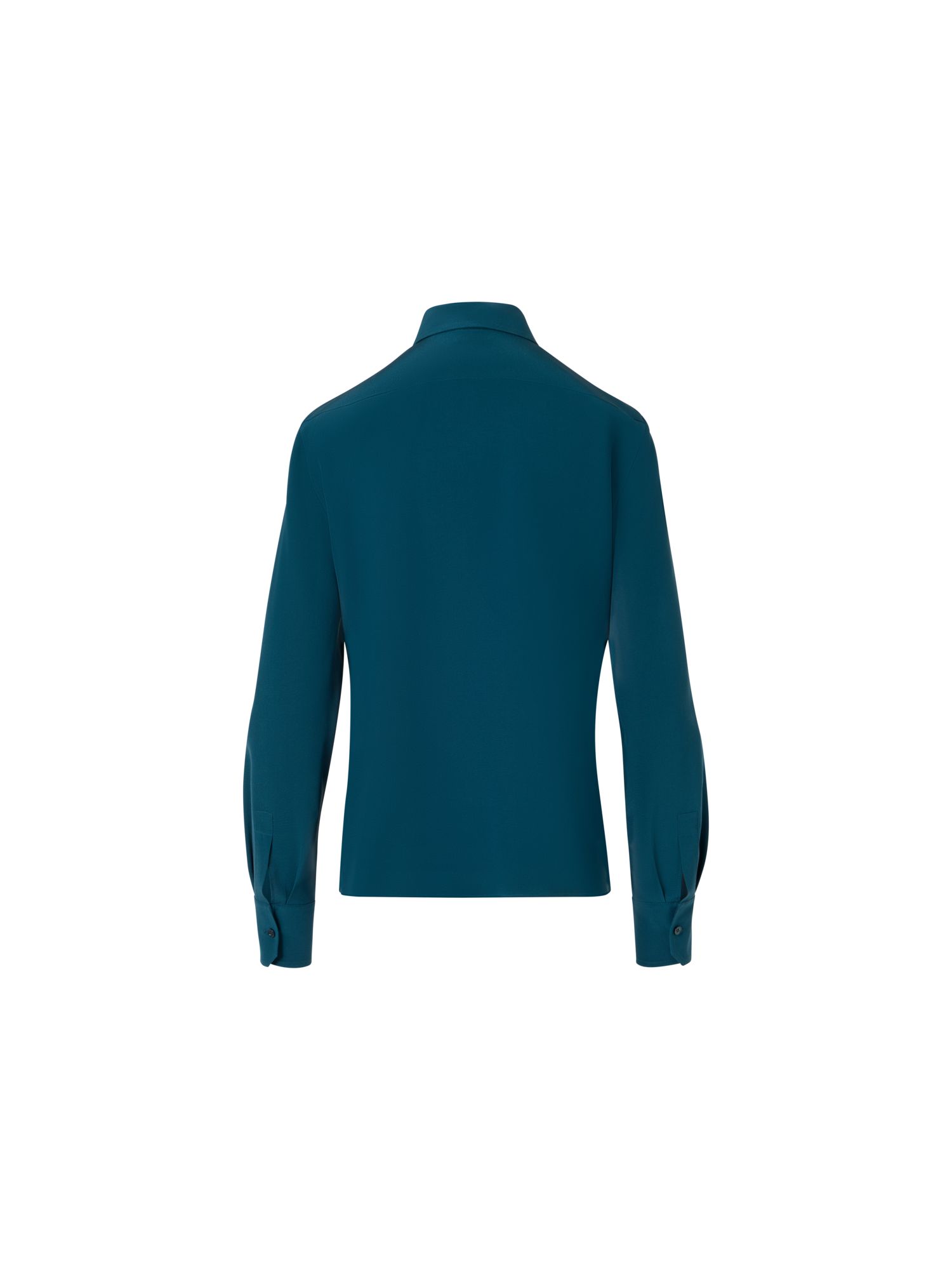 Long-Sleeve Silk Cr??pe Tunic Blouse - Image 3